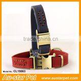 Adjustable Nubuck Leather Dog Collar Handmade Leather Pet Collars