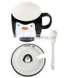 Coffee Mug Tea Milk Cup 11 oz With Penguin Design thumbnail-1