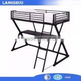 New Style School Use Bunk Bed Steel Bed With Desk thumbnail-2