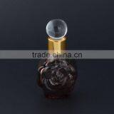 Various Colors Glass Bottles for Essential Oil Empty Flower Shaped Glass Perfume Bottle With Glass Stopper thumbnail-3
