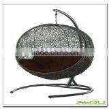 Handmade White Weave Wicker Hanging Chair Rattan Outdoor thumbnail-2