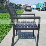 Grey Plastic Wood Arm Chair Cheap Outdoor Chairs thumbnail-6