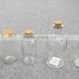 Clear Glass Pudding Jar Beverage Jar With Wooden Cork thumbnail-1