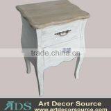 Shabby Chic Small Wood Table With Two Drawers thumbnail-1