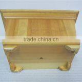 Carving Peony Decor Four Feet at the Bottom Wood Flowerpot thumbnail-6