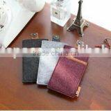 Low Price Gift for Him Wholesale Polyester Business Card Sleeve Money Cover Cotton Felt China Mobile Phone Case With Snap Button thumbnail-4