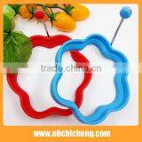 Flower Shaped Silicone Egg Fried Mold Breakfast Pancake Egg Mold Ring thumbnail-1