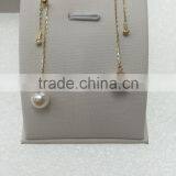 Fashionnable and Simple White Akoya Pearl Earrings With 14k Yellow Gold Study thumbnail-1