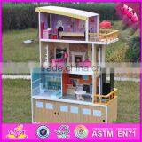 2016 New Design Girls Pretend Play Wooden Beachfront Mansion Dollhouse W06A153 thumbnail-2