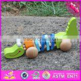 2016 New Design Wooden Crocodile Car Baby Pull Toys W05C077 thumbnail-5