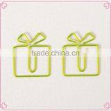 Facoty Supply Christmas Gift Box Shape Metal Paper Clips
