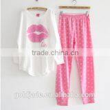 2015 Fashion Printing Soft Cotton Homewear ,long Sleeve Sleepwear Blank Homewear ,lady's Printing Homewear thumbnail-1