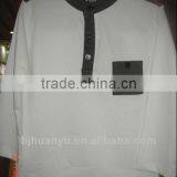 kids spring auntum winter wear long sleeve white cotton t-shirt hot sale