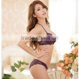 New Arrival Sexy Front Closure Women Underwear Bra Push up Lace Bra Panty Set thumbnail-3