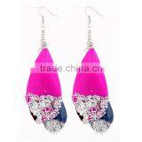 Website Colorful Feather Earring,korean Earrings Woman,Bohemia Costume Jewelry Earring thumbnail-6