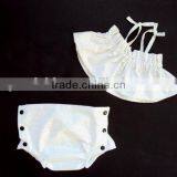 Baby Swimwear Blue Yellow and Aqua Stitching 2 Piece Suit Girl Swimsuit thumbnail-6