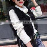 B Rabbit Fur Tassels Fashion Turkey Feather Vest thumbnail-1