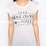 Dongguan Hot Sale Cheap Ladies Short Sleeves Print 100%cotton T-shirt thumbnail-4