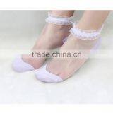 Fashion 20pcs/10pairs/lot Casual Crystal Silk Female Short Summer Sexy Transparent Elastic Lace Socks Women thumbnail-3