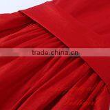 Hot Selling Red Girls Dresses Decorated With Big Flower Fashion Solid Kids Vestido Wholesale Child Wear thumbnail-3