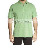 Mens Short Sleeve Slub Cotton Polo T-shirt thumbnail-1
