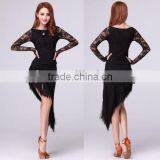 Lace Fringe Latin Dance Dress 2 Pcs Costume, Various Color thumbnail-1