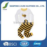 Boys Girls "Bumble Bee" 2 Piece Pajama 100% Cotton (6M-14 Years)