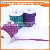 Textile Factory Direct Wholesale Lurex Metallic Satin Ribbon for Garment Accessories, Gift Craft Packing and Decoration thumbnail-1
