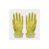 Natural Latex Reusable Latex Gloves , 55g Dip Flocklined Household Gloves