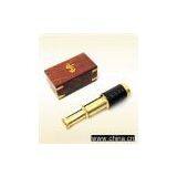 Nautical Gifts--Brass Glass Telescope Wood Box thumbnail-1