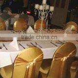 Gold Nylon Chair Cover With Sash Gold Spandex Chair Cover Bronze Wedding Lycra Chair Covers