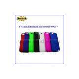 New Arrival ,Colorful ,Rubberized,Hybrid Hard Case for HTC ONE V,All Colors Are Avialable