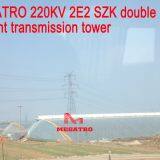 MEGATRO 220KV 2E2 SZK Double Circuit Tangent Transmission Tower thumbnail-3