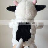 Educational Kids Toy Custom Animal Cartoon Character Soft Plush Stuffed Cow Hand Puppet thumbnail-4