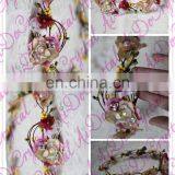 Aidocrystal Beautiful Wedding Artificial Flower Crown,Rhinestone Crystal Bridal Wedding Fascinators thumbnail-4