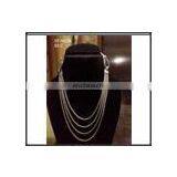 Latest Design White Metal Multi Layer Necklace thumbnail-1