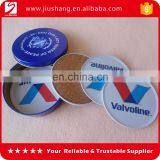 Custom Printing Logo Round Tin Coaster With Cork Back thumbnail-1