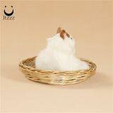 ITZZZ Lifelike Plush Furry Sitting Cat Realistic Pet Animal Figurine Home Decor Life Size Cat Model thumbnail-2