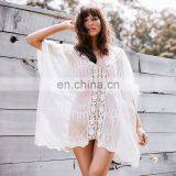Plus Size Mesh Cover up Beach Sarong Bathing Suit Cover Ups Embroidery Beachwear Ropa de Playa Mujer Beach Tunic Pareo de Plage