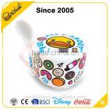 Boutique Fashion Colorful Ceramic Mug With Lid & Spoon in Handle thumbnail-1