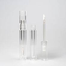 High Quality Wholesale 4ml Clear Cylinder Transparent Empty PETG Lip Gloss Tube