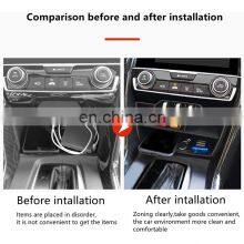 Interior Accessories Parts Silicone Armrest Rest Storage Box Center Control Console Organizer Tray For Honda Civic 2016-2021 thumbnail-4