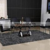 black modern tempered glass dining table in 2015