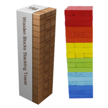 Traditional Colorful Wooden Tumbling Timber Tower Blocks Giant Wooden Janga Game, Classic Jumbo Gift Giant Jenga Stacking Game Janga Wooden Blocks thumbnail-1