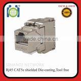 RJ45 CAT5E Tooless Shielded Modular Jack