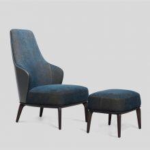 Modern Style Leisure Chair and Footrest Stool LC1601-19+10 Upholstery Chair - Livingroom Furniture thumbnail-3