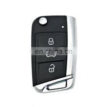 3 Buttons Flip Remote Cover Car Key Shell Housing Blank For VW MK7 Golf 7 Skoda Octavia Seat Passat Skoda Leon Auto Key thumbnail-2