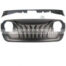 JL1071 Grille Hot Selling Car Grille Auto Accessories Black ABS Angry Mesh Front Grille Fit For Jeep W Rangler JL 2018+ thumbnail-2