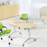 Sectional Wood Folding Conference Table Furniture thumbnail-2