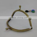 Factory Price Bronze 11.7*5.3cm Double Metal Coin Purse With Diamond for Ladies Handbags China Manufacturer